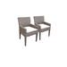 2 Monterey Dining Chairs w/ Arms in Sail White - TK Classics Monterey-Tkc297B-Dc-C-White
