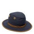 Tilley TWC7 Outback Waxed Cotton Hat - Navy-Tan 7