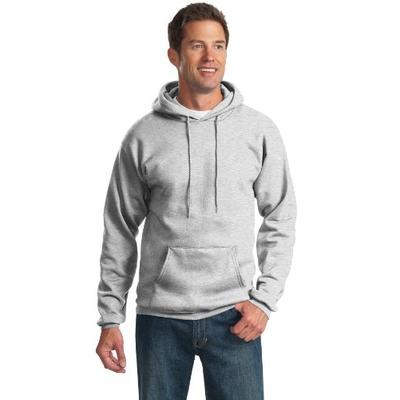 Port & Company Men's Ultimate Pullover Hooded Sweatshirt L Ash