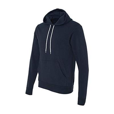 Bella mens Unisex Poly-Cotton Fleece Pullover Hoodie(3719)-NAVY-XS