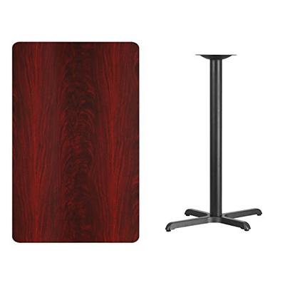 Flash Furniture 30'' x 48'' Rectangular Mahogany Laminate Table Top with 22'' x 30'' Bar Height Tabl