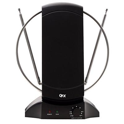 QFX HD/DTV/VHF/UHF/FM Radio 90° Rotating Digital TV and HDTV Antenna (ANT-101)