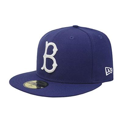 New Era 59Fifty Hat Brooklyn Dodgers Cooperstown 1949 Wool Fitted Blue Headwear Cap (7 1/4)