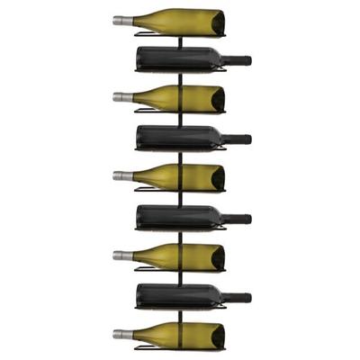 True 0841 Nine Bottle Wall Mounted Wine Rack Multicolor