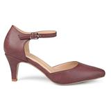 Brinley Co. Womens Faux Leather Comfort Sole D'Orsay Ankle Strap Almond Toe Heels Wine, 11 Regular U screenshot. Shoes directory of Clothing & Accessories.