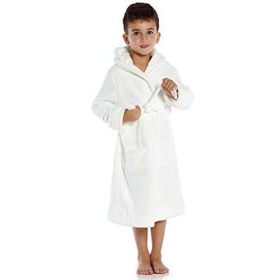 Leveret Kids Fleece Sleep Robe Ivory Size 14 Years