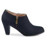 Brinley Co. Womens Sadra Faux Suede Low-Cut Comfort-Sole Ankle Booties Navy, 8.5 Regular US screenshot. Shoes directory of Clothing & Accessories.
