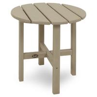 Trex Outdoor Furniture Cape Cod Round 18-Inch Side Table, Sand Castle