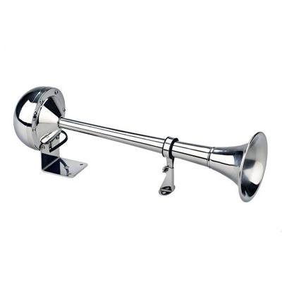 Wolo (110) The Persuader Stainless Steel Single Trumpet Horn - 12 Volt, Low Tone