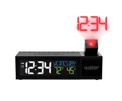 La Crosse Technology 616-1950-INT Pop-Up Bar Projection Alarm Clock with USB Charging Port Black