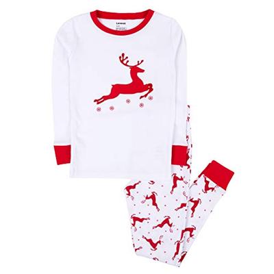 Leveret White Reindeer Pajama 12 Years