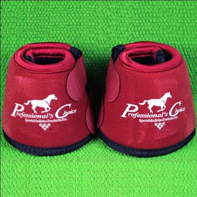 Professionals Choice Equine Quick Wrap Hoof Bell Boot, Pair (Medium, Crimson Red)