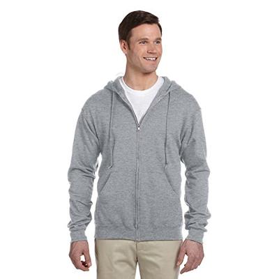 Jerzees Nublend Adult Full-Zip Hooded Sweatshirt (Athletic Heather) (L)