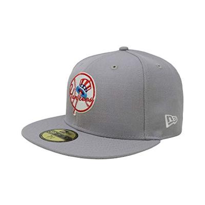 New Era 59Fifty Hat New York Yankees Cooperstown 1946 Wool Fitted Headwear Cap (7 1/4) Gray