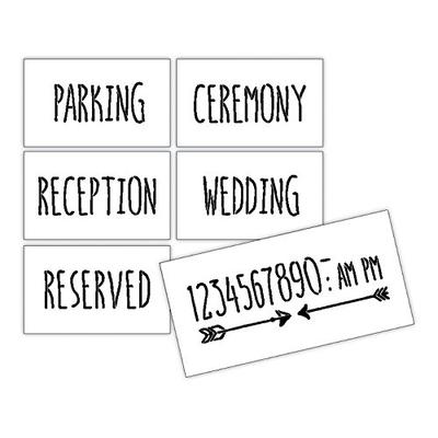 Wedding Reception Sign Stencils by StudioR12 - for Painting Wood, Rustic or Chalkboard Decorations -