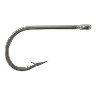 Mustad 7691S Big Game Southern and Tuna Stainless Steel Forged Hook (10-Pack), Size 8/0