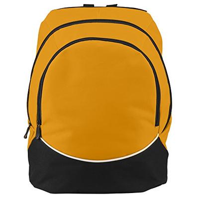 Augusta Sportswear Large Tri-Color Backpack, One Size, Gold/Black/White