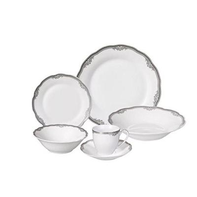 Porcelain Wavy Edge Dinnerware Set44; 24 Piece Service for 4 by Lorren Home Trends: Elizabeth Design