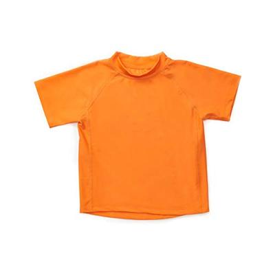 Leveret Short Sleeve Rash Guard (4 Toddler, Orange)