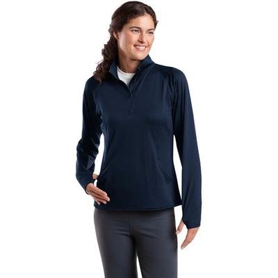 Sport-Tek Women's Sport Wick Stretch 1/2 Zip Pullover XL True Navy