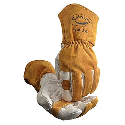 Caiman 1434-6 MIG Top Grain Cowhide Fleece Lined Kontour Pattern Glove, X-Large