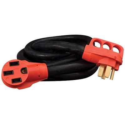 Valterra Mighty Cord RV 50-Amp Extension Cord, 15-Foot Power Extension Cord, Red