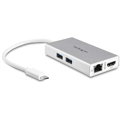 StarTech.com USB C Multiport Adapter - Aluminum - Power Delivery (USB PD) - USB C to Gigabit Etherne
