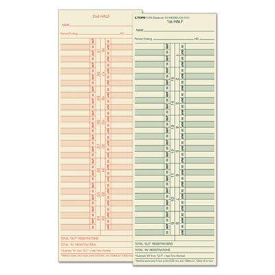 TOP1276 - Time Card for Cincinnati/Lathem/Simplex/Acroprint