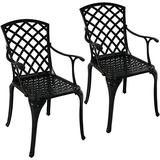 Sunnydaze Patio Chairs Set of 2, Outdoor Metal Dining Chair, Durable Cast Aluminum Construction with screenshot. Patio Furniture directory of Outdoor Furniture.