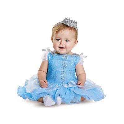 Disguise Baby Girls' Cinderella Prestige Infant Costume, Blue, 6-12 Months