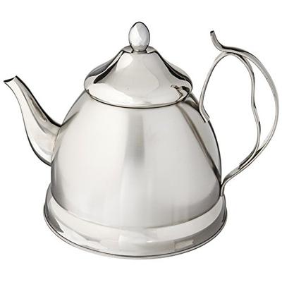 Creative Home Nobili-Tea 2.0 Qt. Stainless Steel Tea Kettle with Removable Infuser Basket, Brushed B