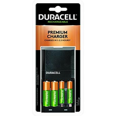 Duracell - Ion Speed 4000 Battery Charger with 2 AA and 2 AAA Batteries - charger for Double A and T