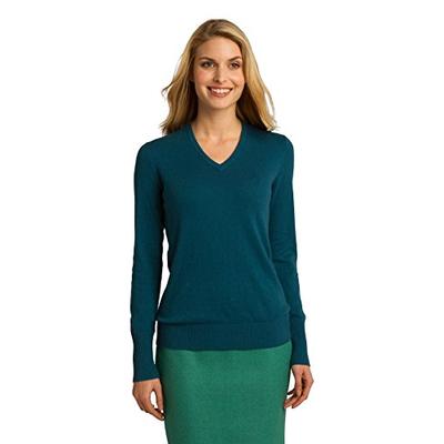 Port Authority Women's V Neck Sweater XL Moroccan Blue
