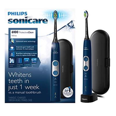 Philips Sonicare Protective Clean 6100 Whitening Rechargeable Electric Toothbrush With Pressure Sens