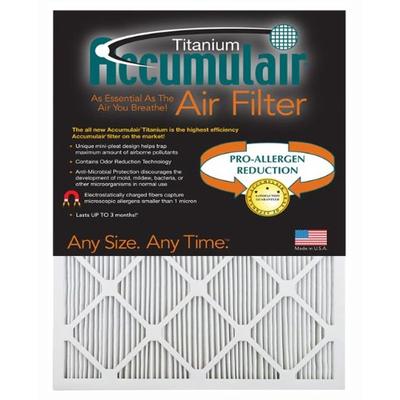 Accumulair Titanium 19x22x1 (Actual Size) High Efficiency Allergen Reduction Air Filter/Furnace Filt