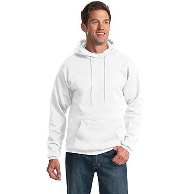 Port & Company Men's Ultimate Pullover Hooded Sweatshirt S White