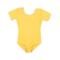 Leveret Girls Leotard Yellow Short Sleeve X-Small (4-6)