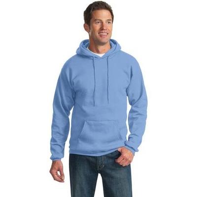 Port & Company Men's Classic Pullover Hooded Sweatshirt S Light Blue