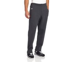 Russell Athletic Men's Dri-Power Open Bottom Sweatpants with Pockets, Black Heather, Large