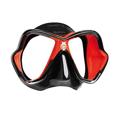 Mares X-Vision Ultra Liquid Skin Dive Mask, Black/Red