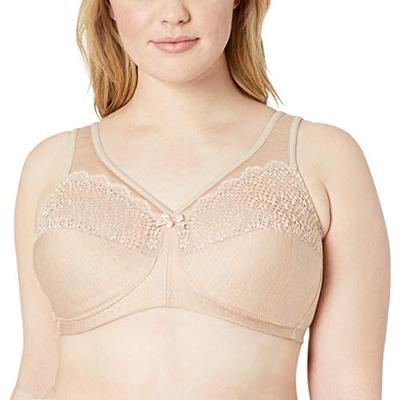 Glamorise Women's Full Figure MagicLift Moisture Control Wirefree Bra # 1064, CAF