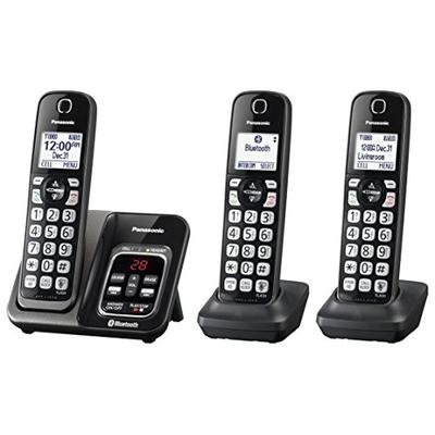 PANASONIC Expandable Cordless Phone System with Link2Cell Bluetooth, Voice Assistant, Answering Mach