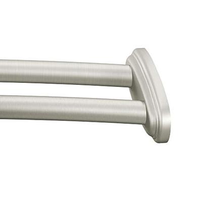 Moen DN2141BN Adjustable Double Curved Shower Rod, Brushed Nickel