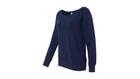 Bella womens Sponge Fleece Wide Neck Sweatshirt(7501)-NAVY TRIBLEND-L