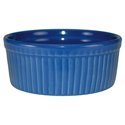 International Tableware Ceramic Fluted Ramekin, 6 oz, Light Blue