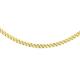 Carissima Gold Women's 9 ct Yellow Gold 1 mm Diamond Cut Adjustable Curb Chain Necklace of Length 46 cm/18 Inch - 51 cm/20 Inch