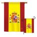 Breeze Decor Spain of the World Nationality Impressions Decorative Vertical 2-Sided 2 Piece Flag Set in Red/Yellow | 28 H x 18.5 W in | Wayfair