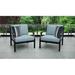 Madison 2 Piece Seating Group w/ Cushions Metal in Black kathy ireland Homes & Gardens by TK Classics | Outdoor Furniture | Wayfair MADISON-02B-SPA