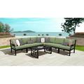 Madison 8 Piece Sectional Seating Group w/ Cushions Metal in Black kathy ireland Homes & Gardens by TK Classics | Outdoor Furniture | Wayfair