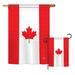 Breeze Decor Canada of the World Nationality Impressions Decorative Vertical 2-Sided Polyester 2 Piece Flag Set in Red | 28 H x 18.5 W in | Wayfair